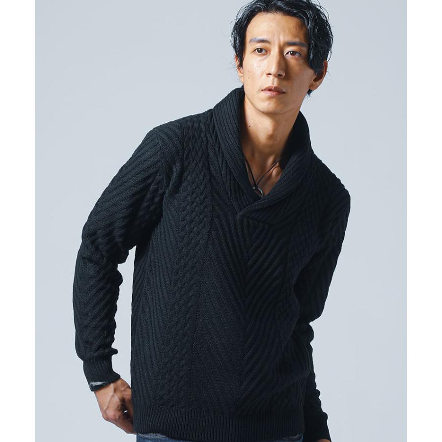 セーター メンズ ニット 40代 50代 冬 秋 長袖 男性 黒 白 トップス 