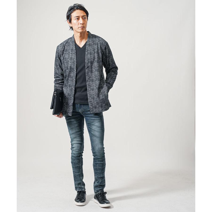 全身コーディネートセット メンズ 3点 カーディガン カットソー デニム