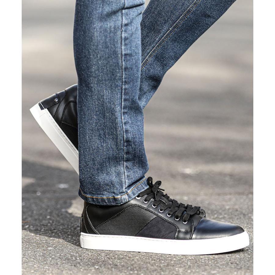 スニーカー メンズ シューズ レースアップ 合成皮革 Puレザー ショート 春 夏 秋 冬 靴 30代 40代 50代 75 2398 Menz Style 通販 Yahoo ショッピング