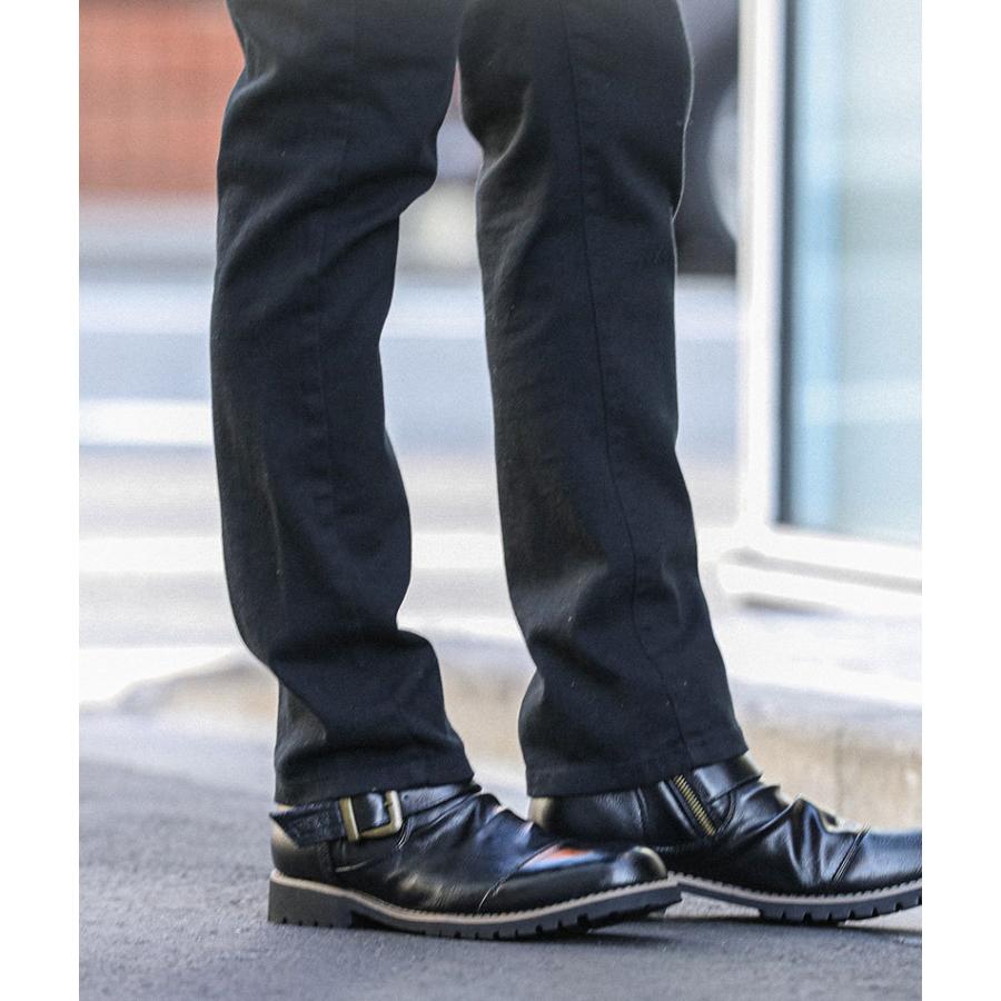 ブーツ メンズ シューズ 靴 エンジニア おしゃれ かっこいい ドレープデザインエンジニアブーツ エンジニアブーツ カラー ブラック Oye9 Com