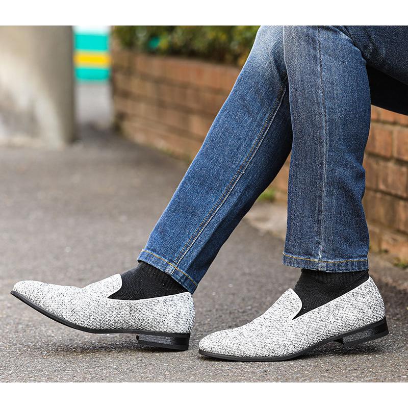 オペラシューズ メンズ スリッポン 靴 杢 シンプル 春 夏 秋 冬 靴 30代 40代 50代 75 5225 Menz Style 通販 Yahoo ショッピング