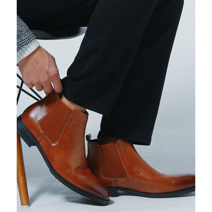 ブーツ メンズ シューズ 靴 サイドゴア Puレザー 合成皮革 幅広 4e 秋 冬 30代 40代 50代 メンズスタイル Menz Style 75 6321 Menz Style 通販 Yahoo ショッピング