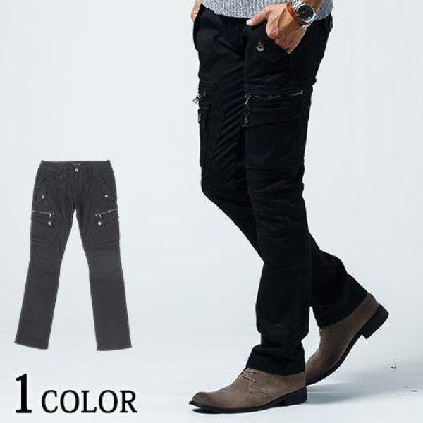 カーゴパンツ メンズ 細身 スリム ストレッチ 綿 ロングパンツ スリム ミリタリー ボトムス ズボン ジップポケット おしゃれ 春 夏 秋 冬 服  30代 40代 50代 :79-163-1311:MENZ-STYLE Yahoo!店 - 通販 - Yahoo!ショッピング