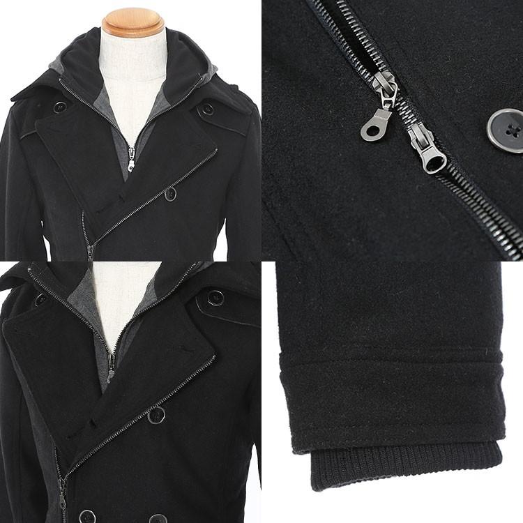 Pコート メンズ 40代 50代 冬 秋 服 コート シングル アウター