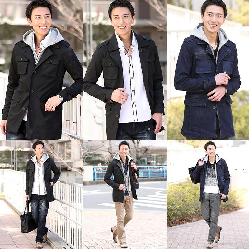 サファリコート コート メンズ アウター レイヤード フェイクレイヤードサファリコート 79 181 9684ms Menz Style 通販 Yahoo ショッピング