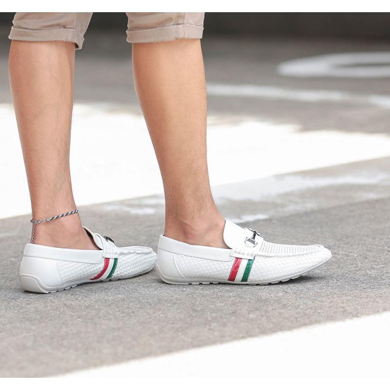 ドライビングシューズ メンズ ビットローファー 白スニーカー 靴