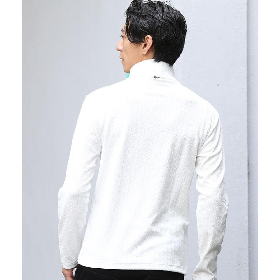 RUFFLOG ハイネックシャツ M ホワイト RUFFLOG ラフロッグ