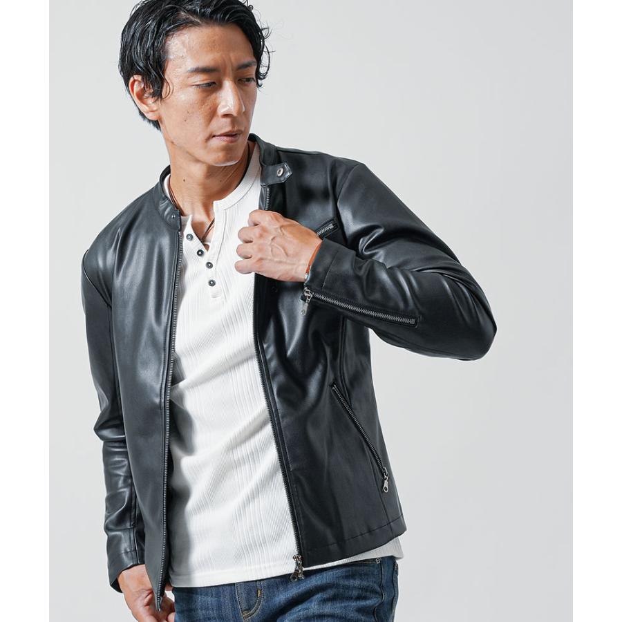 レザージャケット メンズ ライダースジャケット 50代 春 夏 アウター