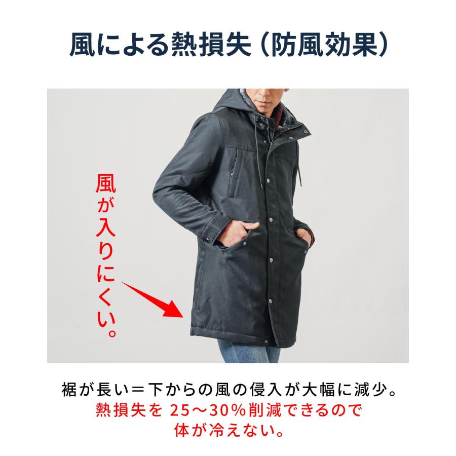 ハーフコート メンズ 50代 中綿コート 中綿ジャケット 秋 冬 ロング