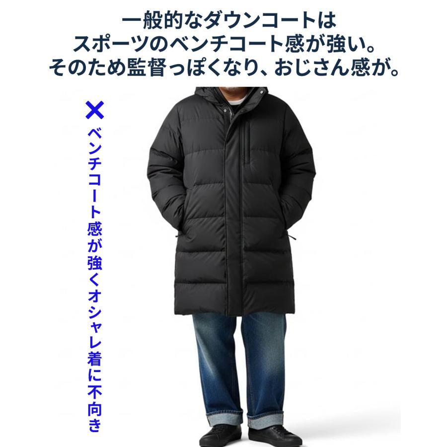 ハーフコート メンズ 50代 中綿コート 中綿ジャケット 秋 冬 ロング