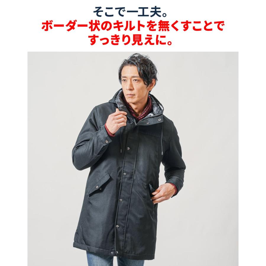 ハーフコート メンズ 50代 中綿コート 中綿ジャケット 秋 冬 ロング