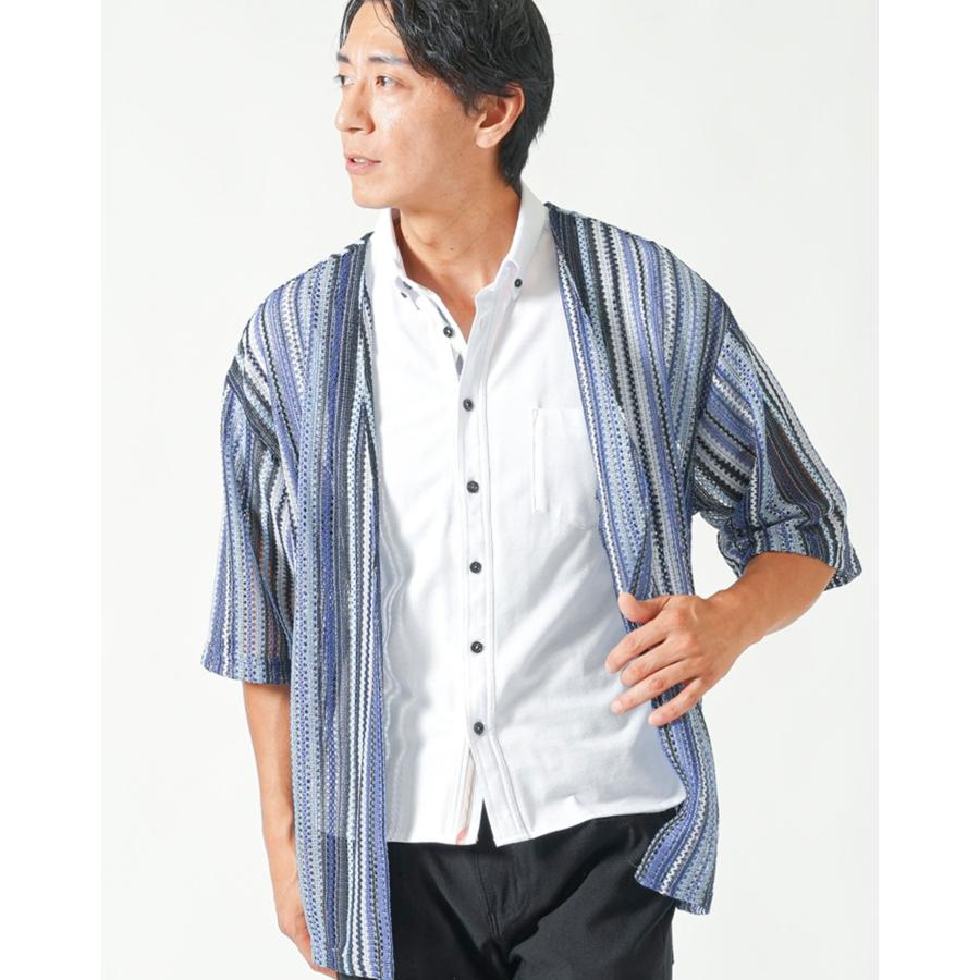 ◇HERMES 薄手 半袖カーディガン メンズ 半袖シャツ Sサイズ 夏用 カーディガン メンズ 薄手 サマーカーディガン 半袖 夏 イケオジ