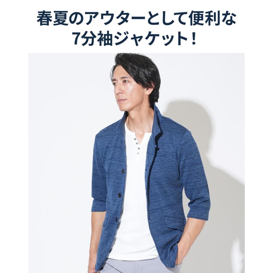 50〜60年代 七分袖ジャケット 七分袖 ジャケット メンズ 夏 50代 サマージャケット イタリアンカラー