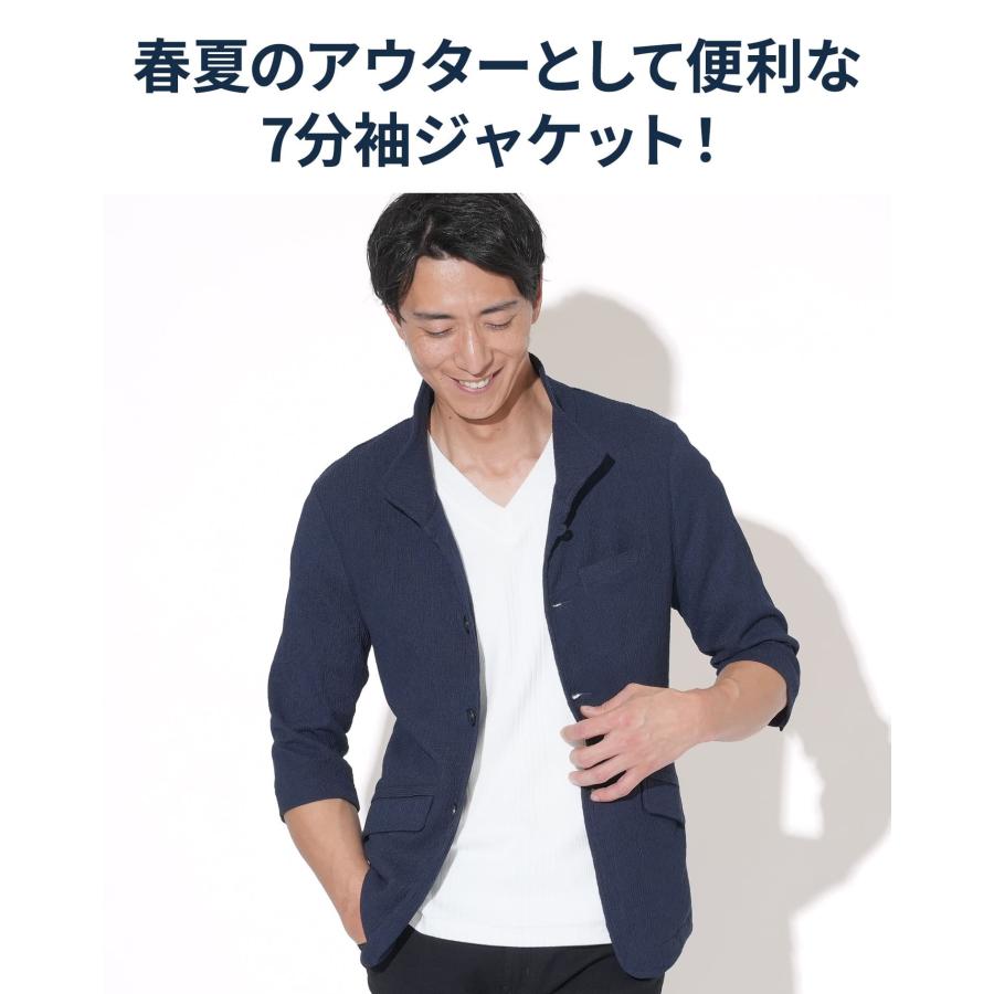 立ち襟 ジャケット メンズ 夏 50代 サマージャケット イタリアンカラー