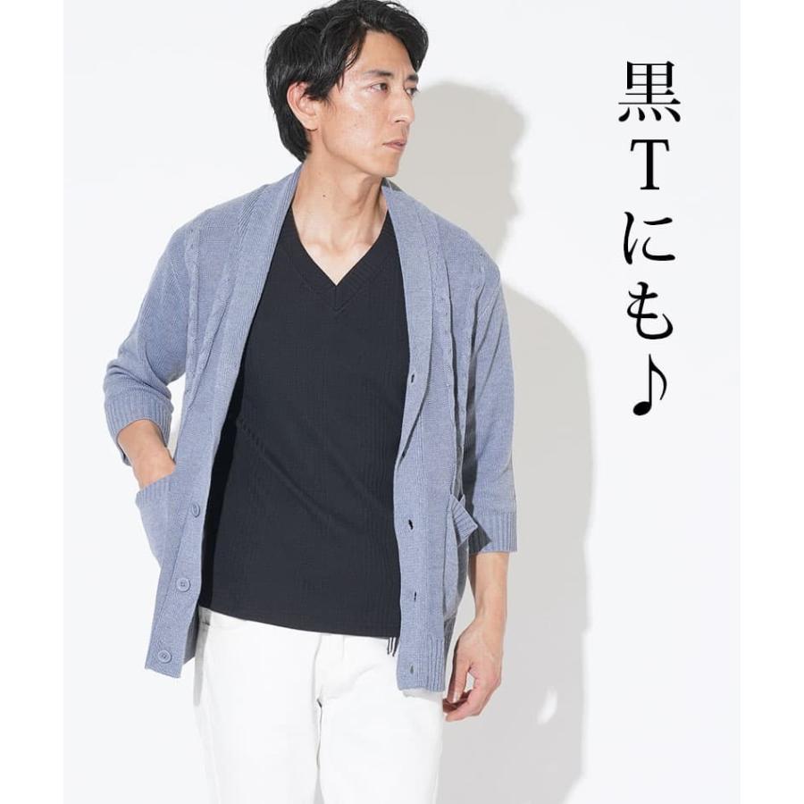 夏用カーディガン サマーカーディガン メンズ 薄手 サマーニット