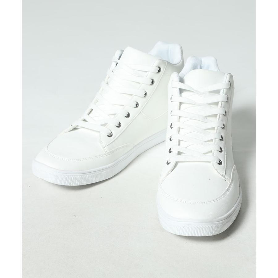 スニーカー メンズ 靴 白 スニーカー ハイカット Puレザー カジュアル 30代 40代 50代 80 Br7380 Menz Style 通販 Yahoo ショッピング