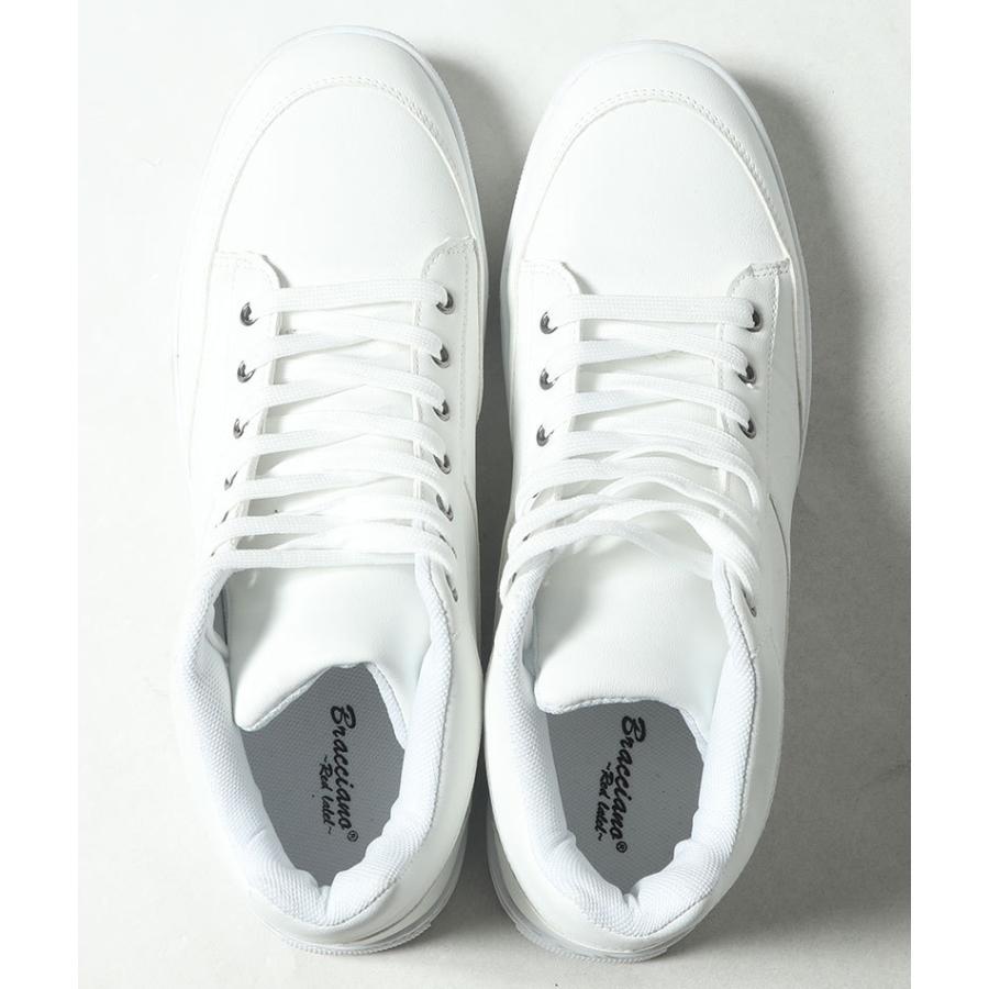 スニーカー メンズ 靴 白 スニーカー ハイカット Puレザー カジュアル 30代 40代 50代 80 Br7380 Menz Style 通販 Yahoo ショッピング