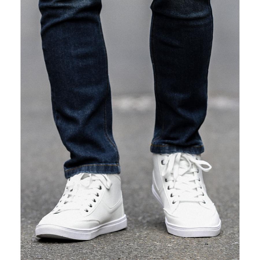 スニーカー メンズ 靴 白 スニーカー ハイカット Puレザー カジュアル 30代 40代 50代 80 Br7380 Menz Style 通販 Yahoo ショッピング