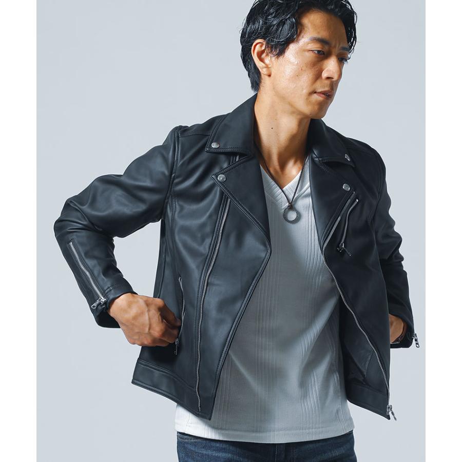 ライダースジャケット メンズ アウター ジャケット ダブル