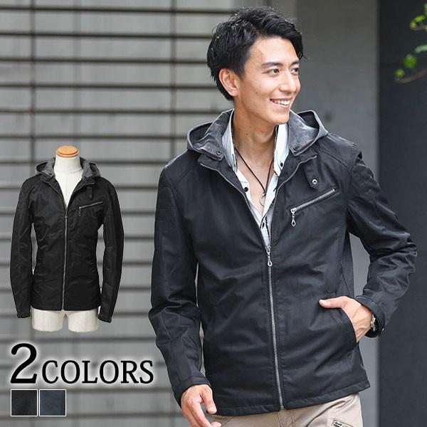 ジャケット メンズ ライダース レイヤード パーカー フード 取り外し可能フード付きシングルライダースジャケット 9440 62 Menz Style 通販 Yahoo ショッピング
