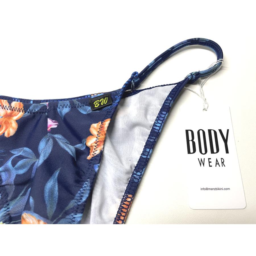 BODYWEAR メンズビキニ ダークハイビスカス サイドストリング ハーフ