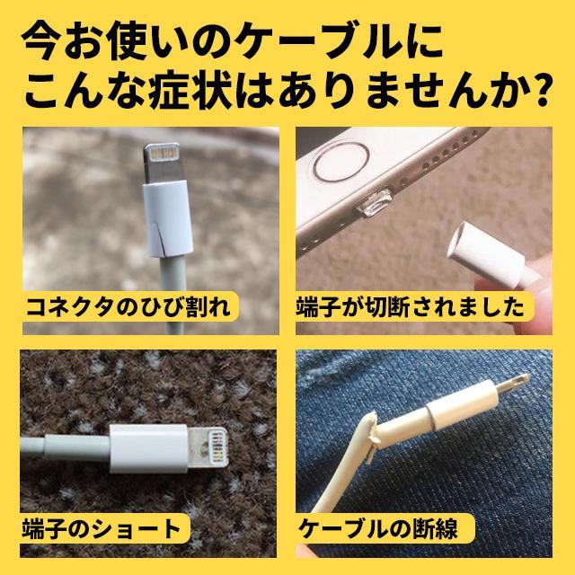 iPhone 充電ケーブル Lightningケーブル 高品質 高速転送 充電器 ライトニング 断線強い 丈夫 AppleMFI認証品 2.4A 急速充電 0.5m/1m iPhone/iPad対応 新品｜meobi｜02