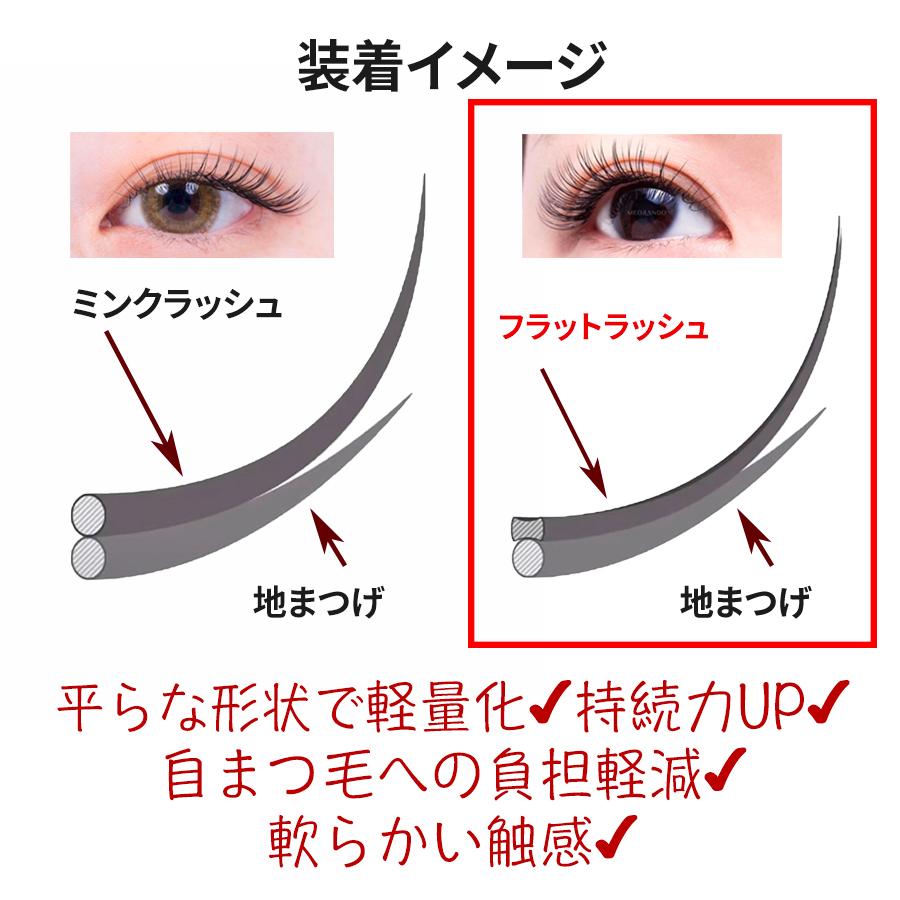Dカール プロ用まつげエクステMEORANDOアイラッシュフラットラッシュ 可愛いエクステFlatLash |  | 04