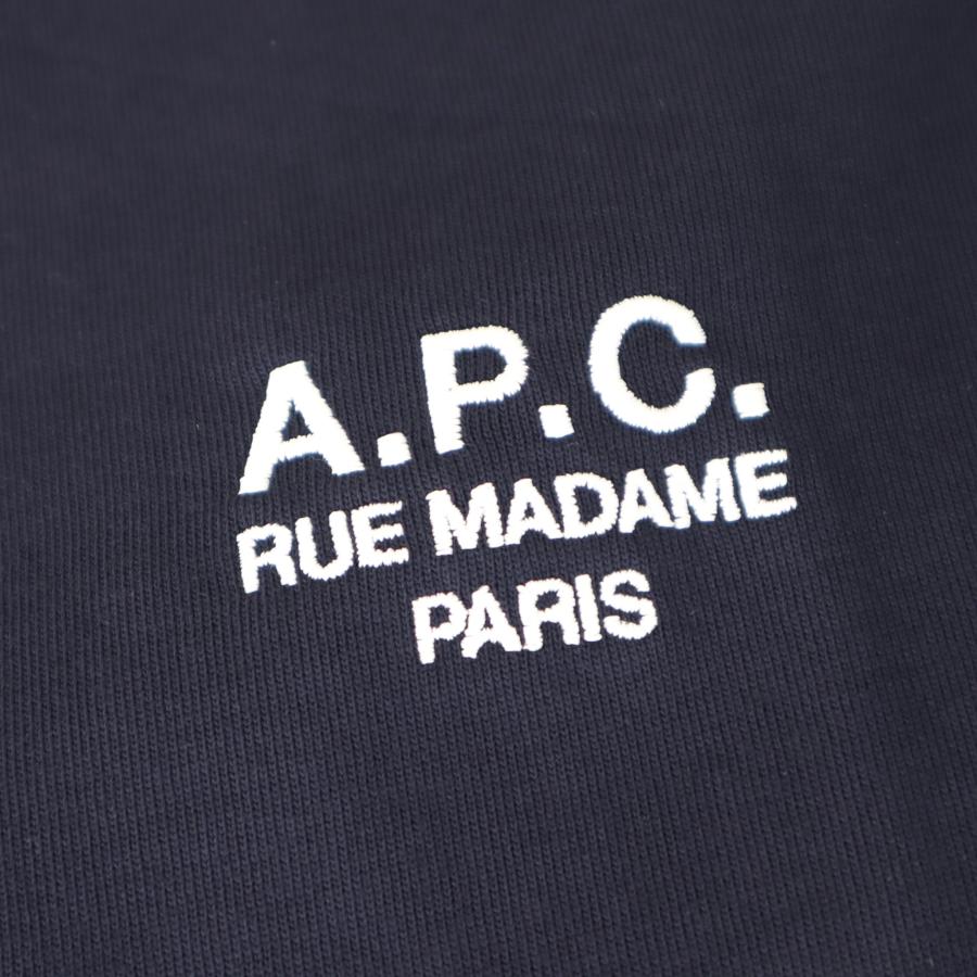 【並行輸入品】A.P.C. アーペーセー APC Tシャツ RAYMOND COEZC H26840 T-SHIRT メンズ ロゴT 刺繍 クルーネック ホワイト ダークネイビーの画像
