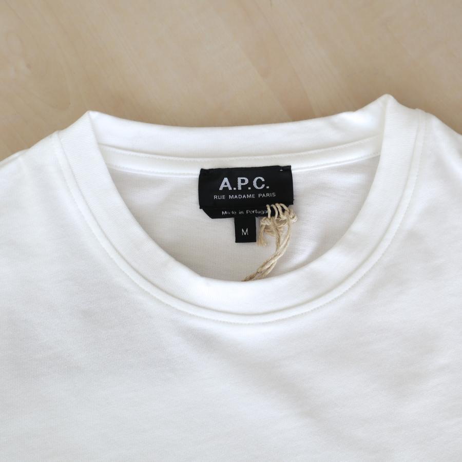 A.P.C. アーペーセー APC Tシャツ RAYMOND COEZC H26840 T-SHIRT メンズ ロゴT 刺繍 クルーネック ホワイト  ダークネイビー 2024春夏新作