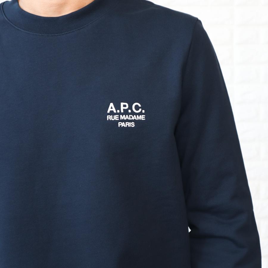 アーペーセー A.P.C. APC トレーナー スウェット メンズ ネイビー ユニセックス Rider ミニ ロゴ 刺繍 H27699｜meraviglie｜04