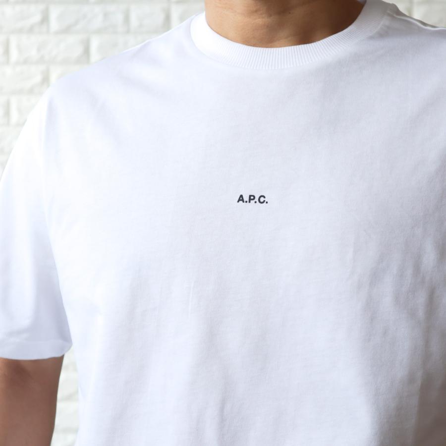 【並行輸入品】A.P.C. アーペーセー APC Tシャツ メンズ ブラック ホワイト BOXY MICRO LOGO COHBW H26386の画像