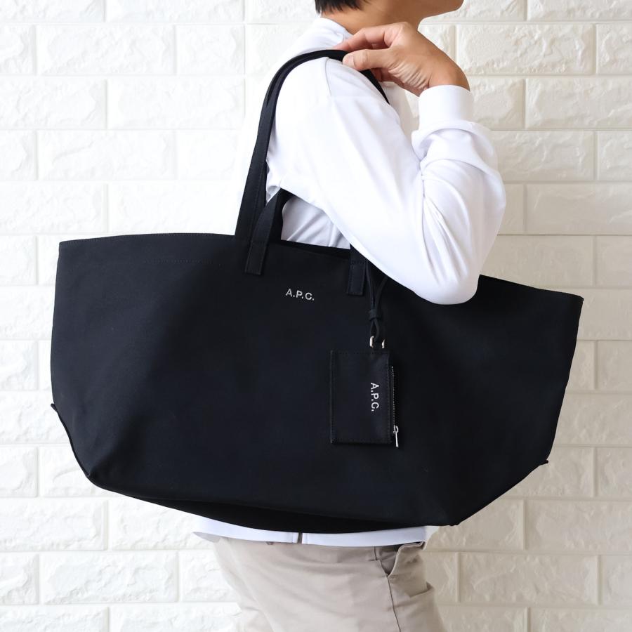 【並行輸入品】APC A.P.C. アーペーセー トートバッグ メンズ キャンバス ポーチ付 LE DRUMMER TOILE A4対応 F67046 COHMP 2026春夏新作の画像