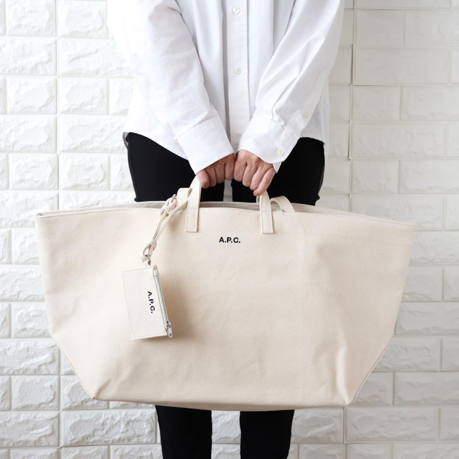【並行輸入品】APC A.P.C. アーペーセー トートバッグ レディース キャンバス ポーチ付 LE DRUMMER TOILE A4対応 F67046 COHMP 2026春夏新作の画像