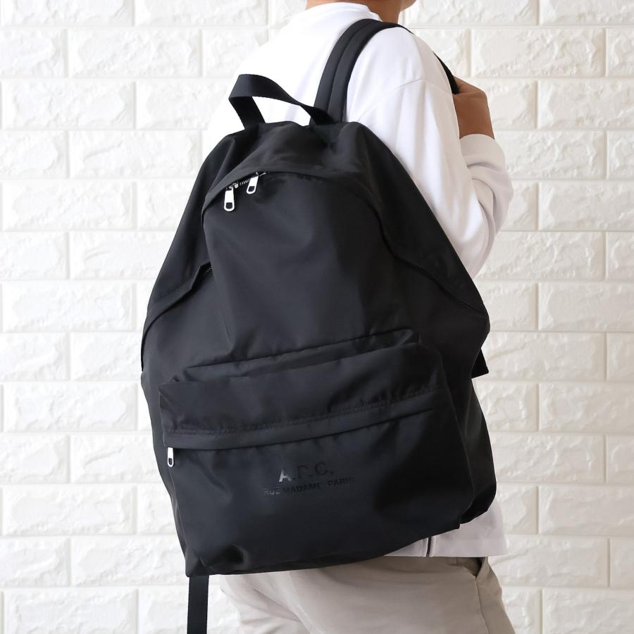 A.P.C. ブラック ロールトップリュック A.P.C.（アーペーセー） 【並行輸入品】APC A.P.C. リュック メンズ