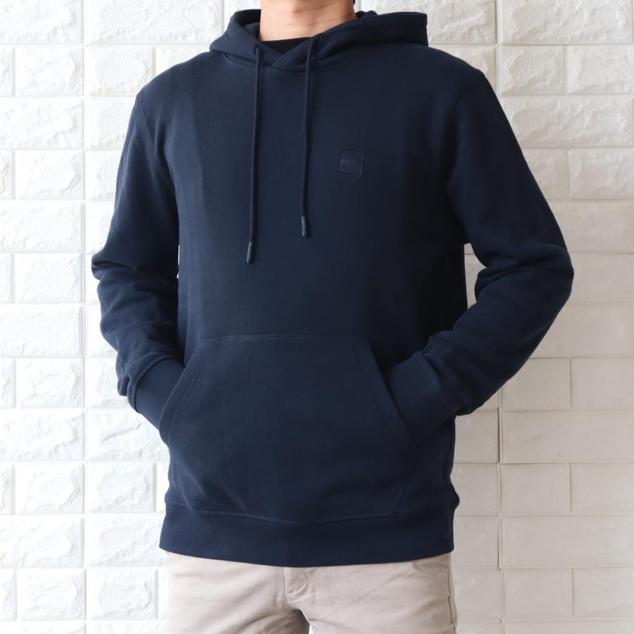 【並行輸入品】BOSS ボス スウェットパーカー ロゴパッチ フーディ メンズ ブラック ネイビー 50509314_8