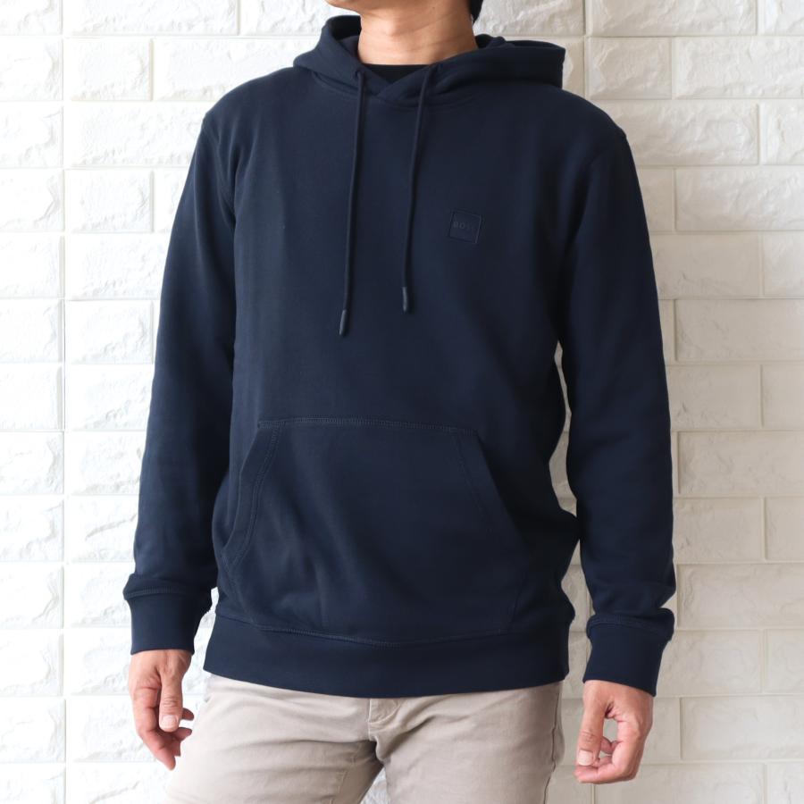 【並行輸入品】BOSS ボス スウェットパーカー ロゴパッチ フーディ メンズ ブラック ネイビー 50509314_10