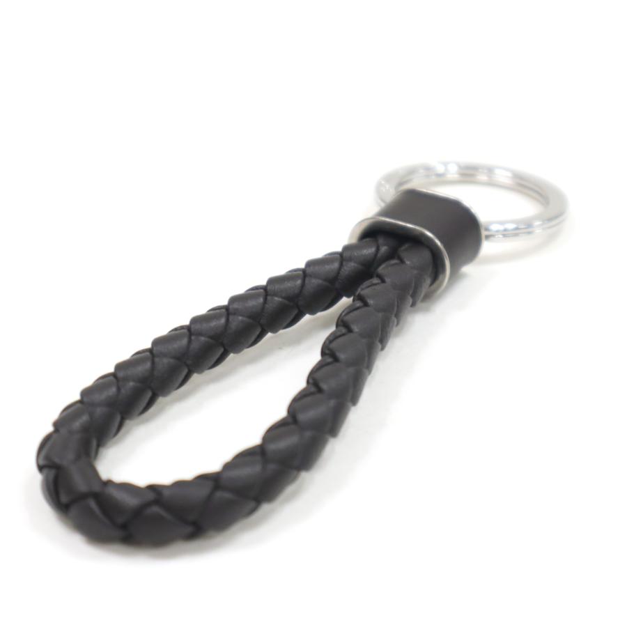 美品 BOTTEGA VENETA キーリング レザー ブラック BOTTEGA VENETA（ボッテガ・ヴェネタ） 【並行輸入品】ボッテガ
