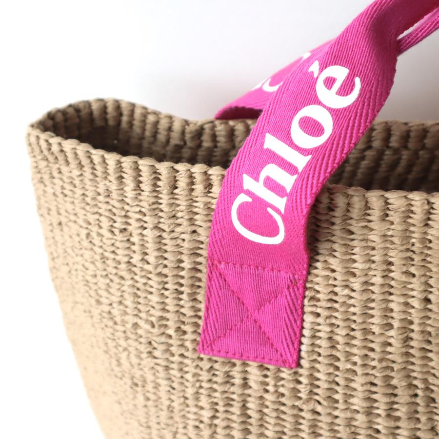 Chloe CHLOE クロエ かごバッグ キッズ ピンク Mifuko ロゴ