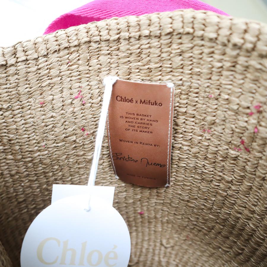 クロエ　かごバッグ Chloe CHLOE クロエ かごバッグ キッズ ピンク Mifuko ロゴ