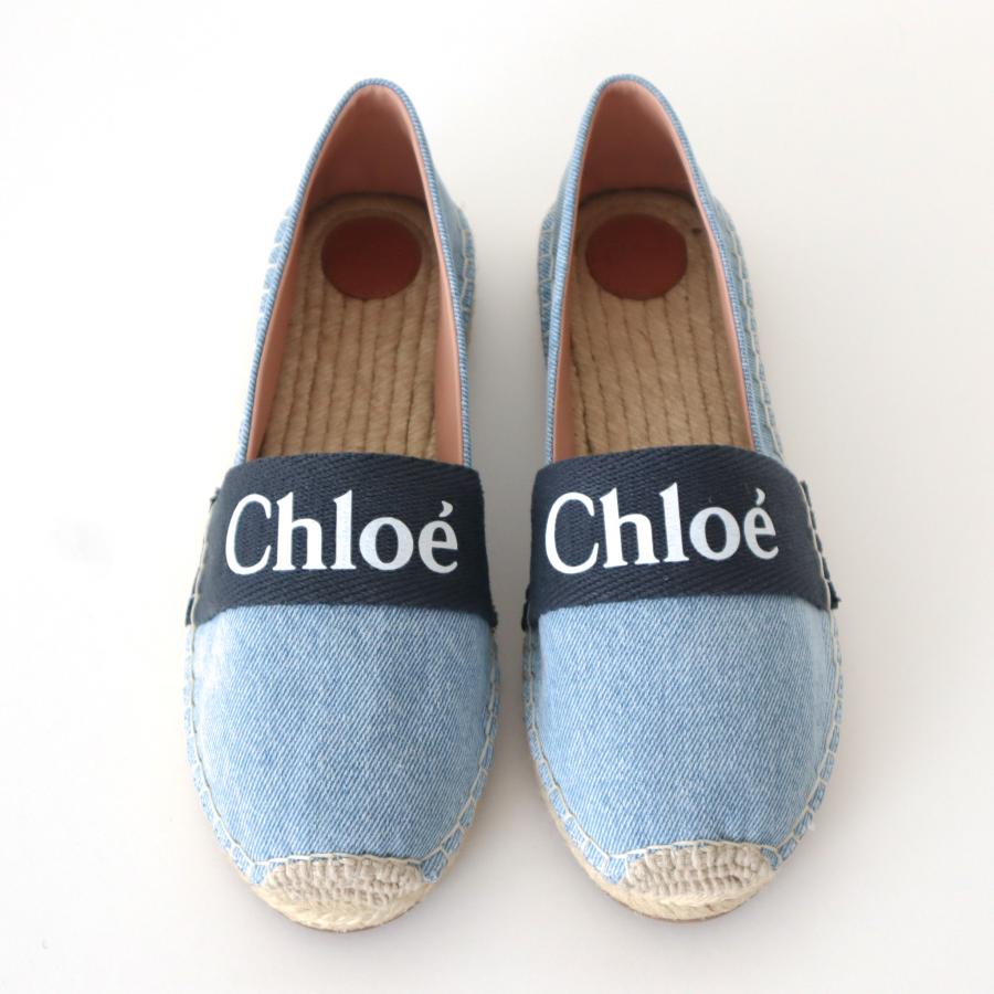 Chloe（クロエ） 【並行輸入品】CHLOE フラットエスパドリーユ デニム 