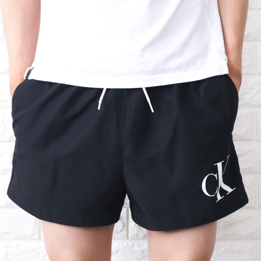 【新品】カルバンクライン ウエストロゴ 水着 ショートパンツ ブラック S Calvin Klein（カルバン・クライン） 【並行輸入品】カルバンクライン