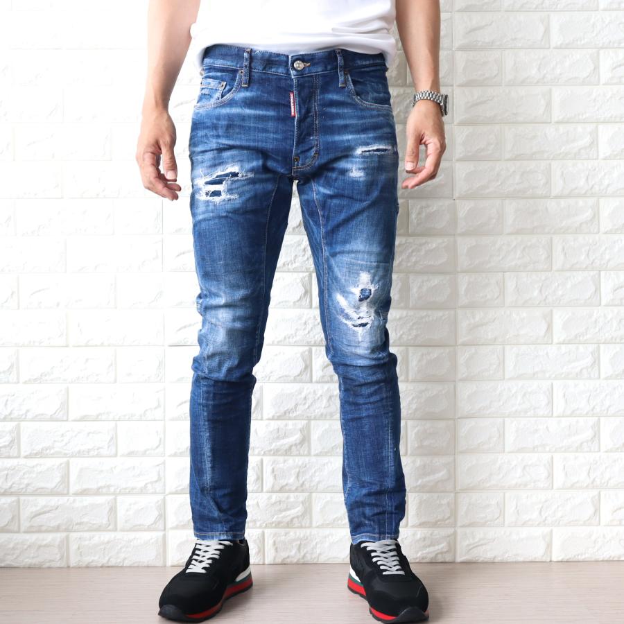 DSQUARED2 ディースクエアード デニムパンツ メンズ ブルー DSQUARED2 ディースクエアード デニムパンツ メンズ ブルー