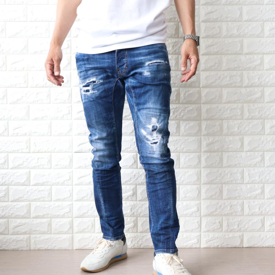 DSQUARED2 ディースクエアード デニムパンツ メンズ ブルー DSQUARED2 ディースクエアード デニムパンツ メンズ ブルー