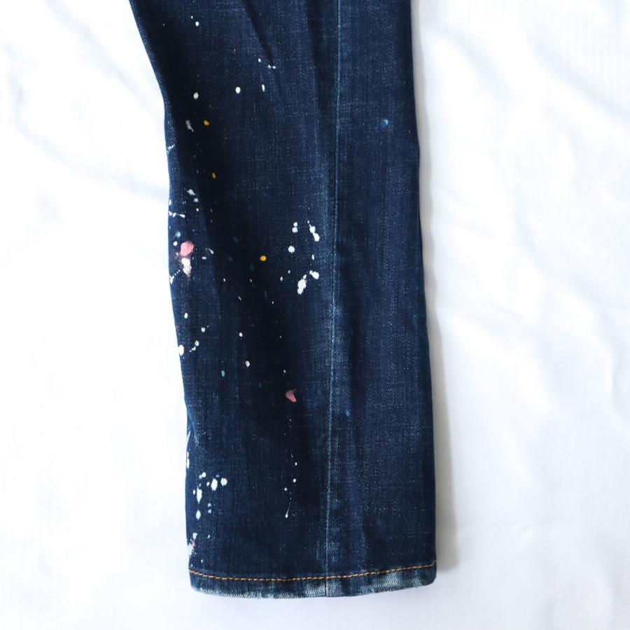 【超希少】Dsquared2 刺繍入り 薄青デニムパンツ 70s風 ヴィンテージ 超希少】Dsquared2 刺繍入り 薄青デニムパンツ 70s風