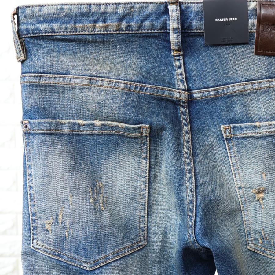 【並行輸入品】ディースクエアード D2 デニム メンズ ブルー スケーター ジーンズ SKATER JEAN S71LB1656 S30872 470の画像