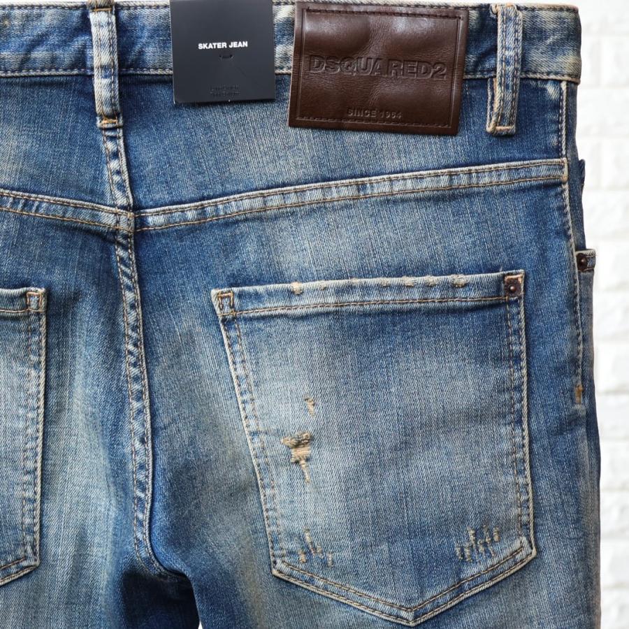 【並行輸入品】ディースクエアード D2 デニム メンズ ブルー スケーター ジーンズ SKATER JEAN S71LB1656 S30872 470の画像