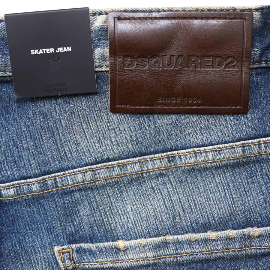 【並行輸入品】ディースクエアード D2 デニム メンズ ブルー スケーター ジーンズ SKATER JEAN S71LB1656 S30872 470の画像