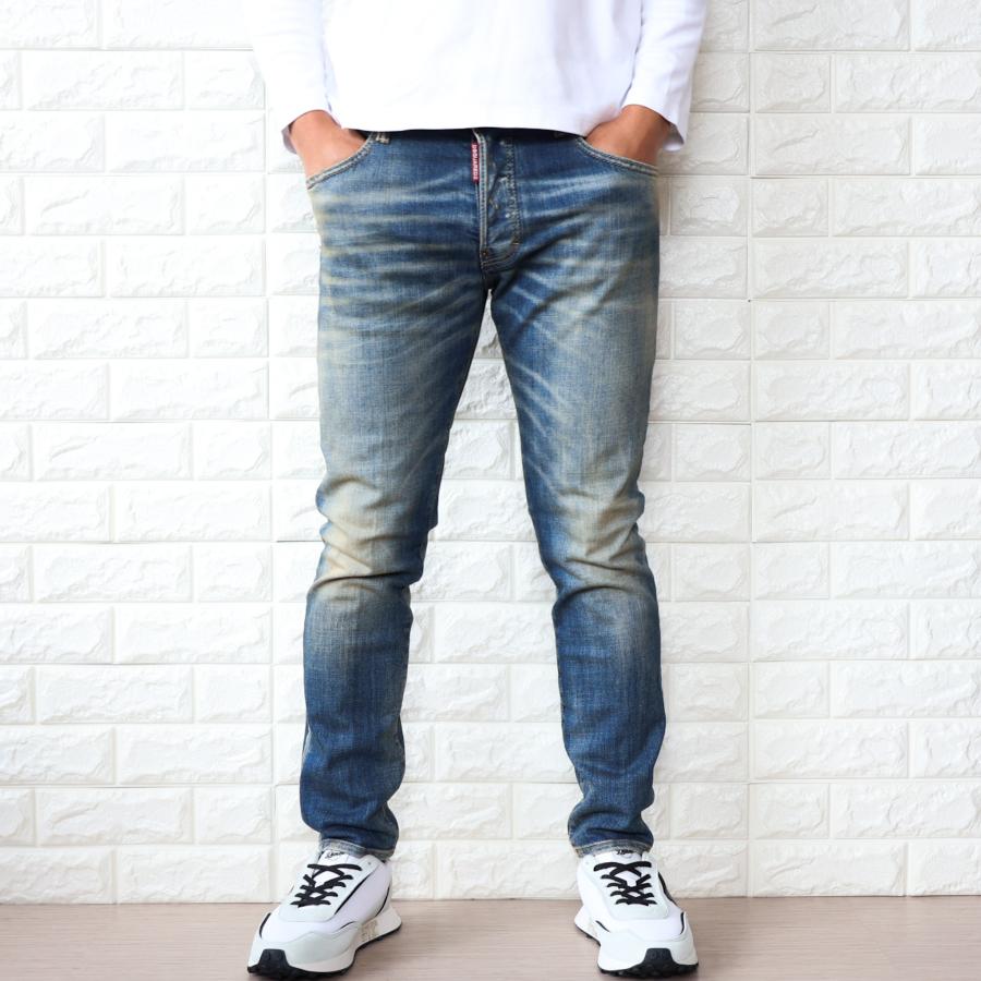 【並行輸入品】ディースクエアード D2 デニム メンズ ブルー スケーター ジーンズ SKATER JEAN S71LB1656 S30872 470の画像