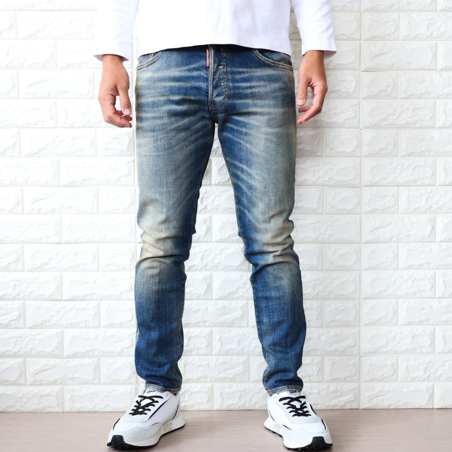 【並行輸入品】ディースクエアード D2 デニム メンズ ブルー スケーター ジーンズ SKATER JEAN S71LB1656 S30872 470の画像