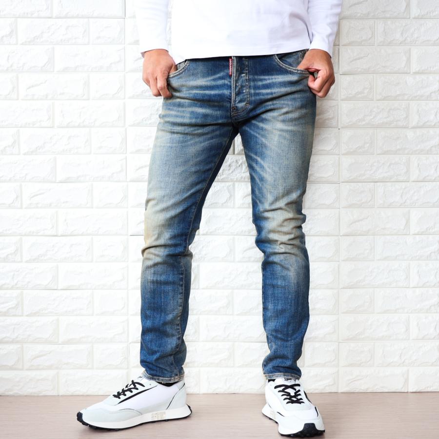 【並行輸入品】ディースクエアード D2 デニム メンズ ブルー スケーター ジーンズ SKATER JEAN S71LB1656 S30872 470の画像